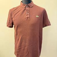 Polo Lacoste da uomo slim fit bordeaux