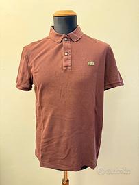 Polo Lacoste da uomo slim fit bordeaux