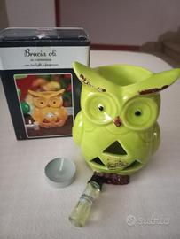Diffusore oli essenziali gufo in ceramica 