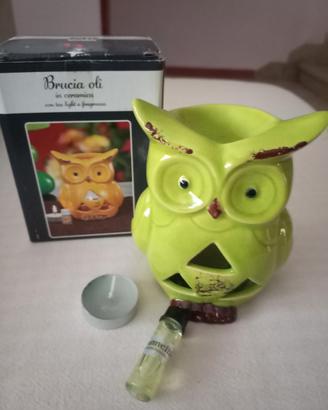Diffusore oli essenziali gufo in ceramica 