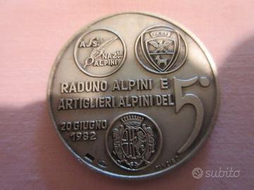 Moneta  in argento  A.N.A.  lecco  1922-1982