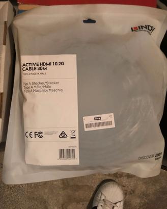 Lindy Adcom Cable Cavo HDMI Maschio - Maschio 30 m