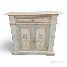 Credenza toscana dipinta e decorata a mano