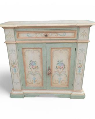 Credenza toscana dipinta e decorata a mano
