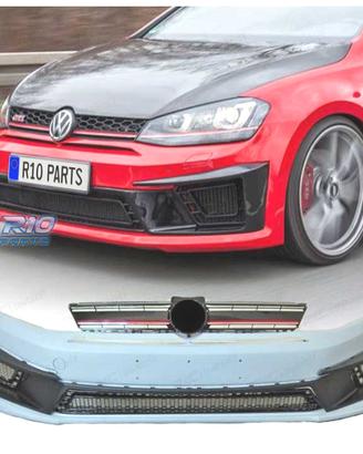 PARAURTI ANTERIORE VOLKSWAGEN VW GOLF 7 LOOK R400
