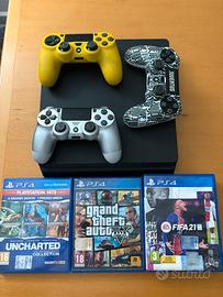 PS4 + 3 giochi ( controller venduti )