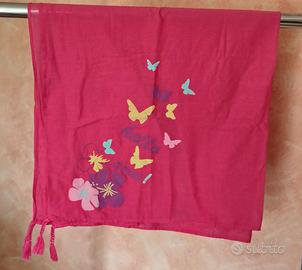 Pareo con farfalle bambina ragazza 100% cotone