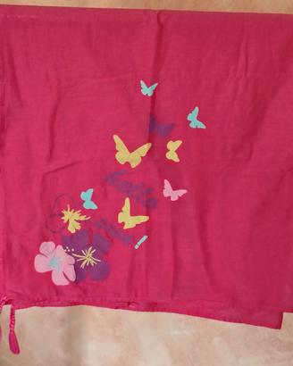 Pareo con farfalle bambina ragazza 100% cotone