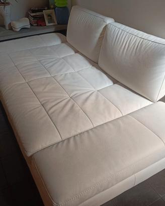 Divano Letto Maison du Monde in Ecopelle Bianca