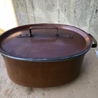 Vecchia pentola in rame