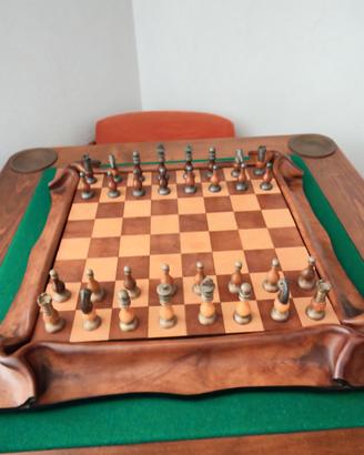 Scacchiera in vero cuoio