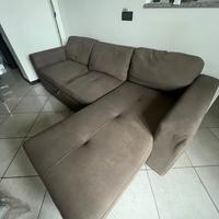 Divano letto con penisola contenitore