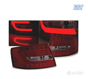 FANALI A LED BAR ROSSO PER AUDI A6 C6 SEDAN 04-08 