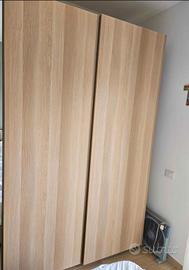 armadio 2 ante scorrevoli con cassettiera 