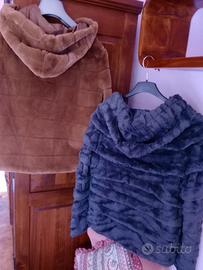 Coppia di giacche in ecopelliccia 