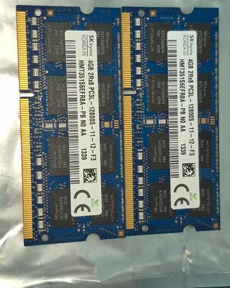 RAM 8GB (2x4GB) DDR3L