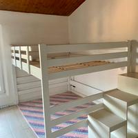 Letto matrimoniale a soppalco 160x200