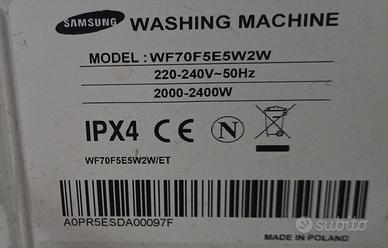 Lavatrice Samsung WF70F5E5W2W/ET