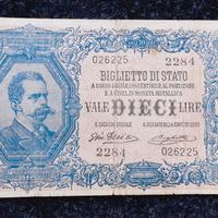10 LIRE 1915 EFFIGE UMBERTO I 
