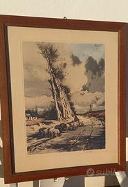 Acquaforte a colori di Ferdinand Luigini