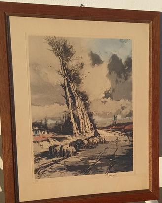 Acquaforte a colori di Ferdinand Luigini