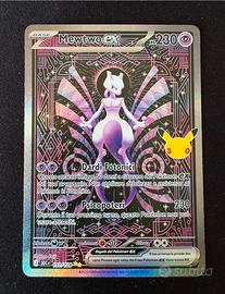pokemon 30 anniversario mewtwo ex 151/128 nm ita