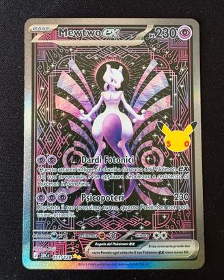 pokemon 30 anniversario mewtwo ex 151/128 nm ita