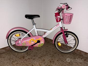 Bici da bambina BTwin bianca e rosa