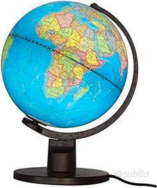 Lampada LED con mappamondo terrestre, mappa geogra