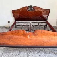 Letto matrimoniale vintage + 2 comodini abbinati