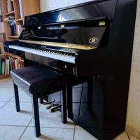 Pianoforte verticale con sgabello