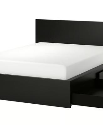 Letto 1,5 piazze Ikea Malm con materasso Ennerev
