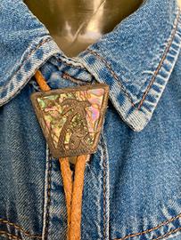 Cravatta bolo vintage origine Messico