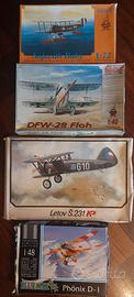 Lotto kit modellismo aerei WWI vintage varie scale