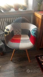 Poltroncina Patchwork stile Eames - Multicolor