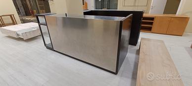 A72 arredo ufficio banco cassa acciaio legno 
