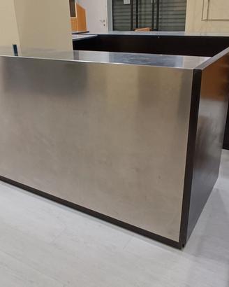 A72 arredo ufficio banco cassa acciaio legno 