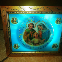 Cornice retro illuminata sacra famiglia