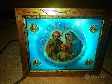 Cornice retro illuminata sacra famiglia