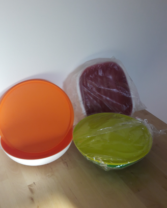 Tupperware 2 ciotole e 1 cestino