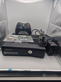 Xbox 360 Microsoft Nero Originale Console+ 2giochi