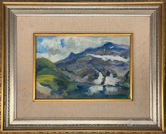 Gino Paolo Gori pittore olio Valle d'Aosta