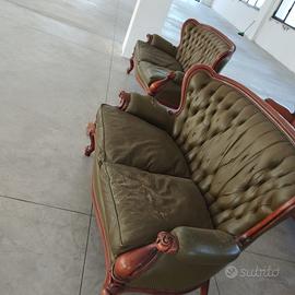 3 divani vintage 1 poltrona e 1 specchio - divano