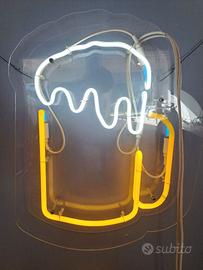 Insegna neon vetro boccale di birra