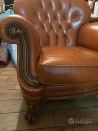 Divano pelle vintage