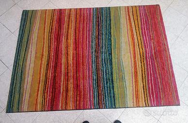 Tappeto Moderno Multicolore a Righe - 190x132 cm