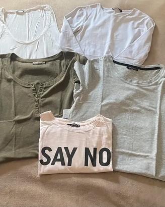 Set 5 maglie (t-shirt vari colori Terranova + cano