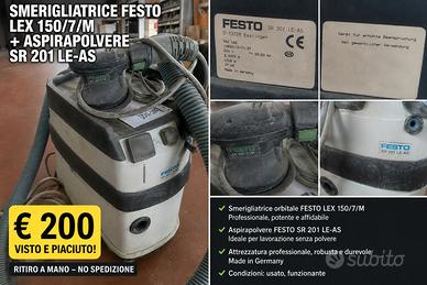 Smerigliatrice Festool con aspirapolvere