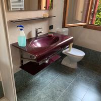 Set bagno (lavandino, specchio, neon e sanitari 