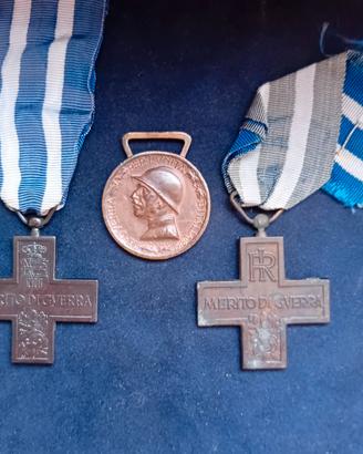 Croci al merito e medaglia guerra mondiale